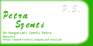 petra szenti business card